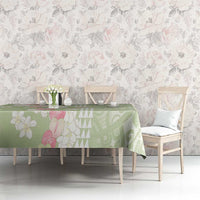 Leaf Green Hawaii Anthurium Plumeria Lei Tablecloth