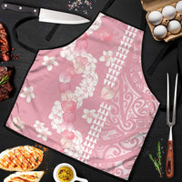 Soft Pink Hawaii Anthurium Plumeria Lei Apron