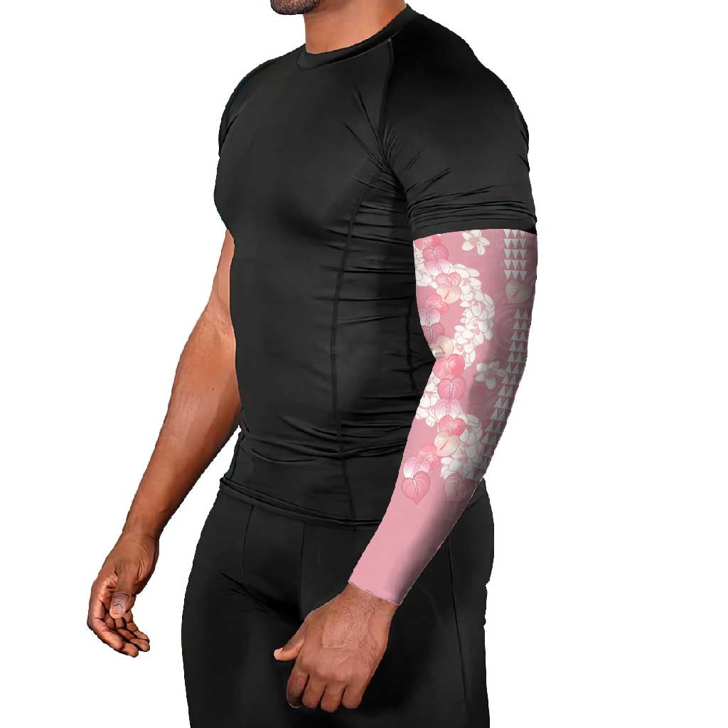 Soft Pink Hawaii Anthurium Plumeria Lei Arm Sleeves