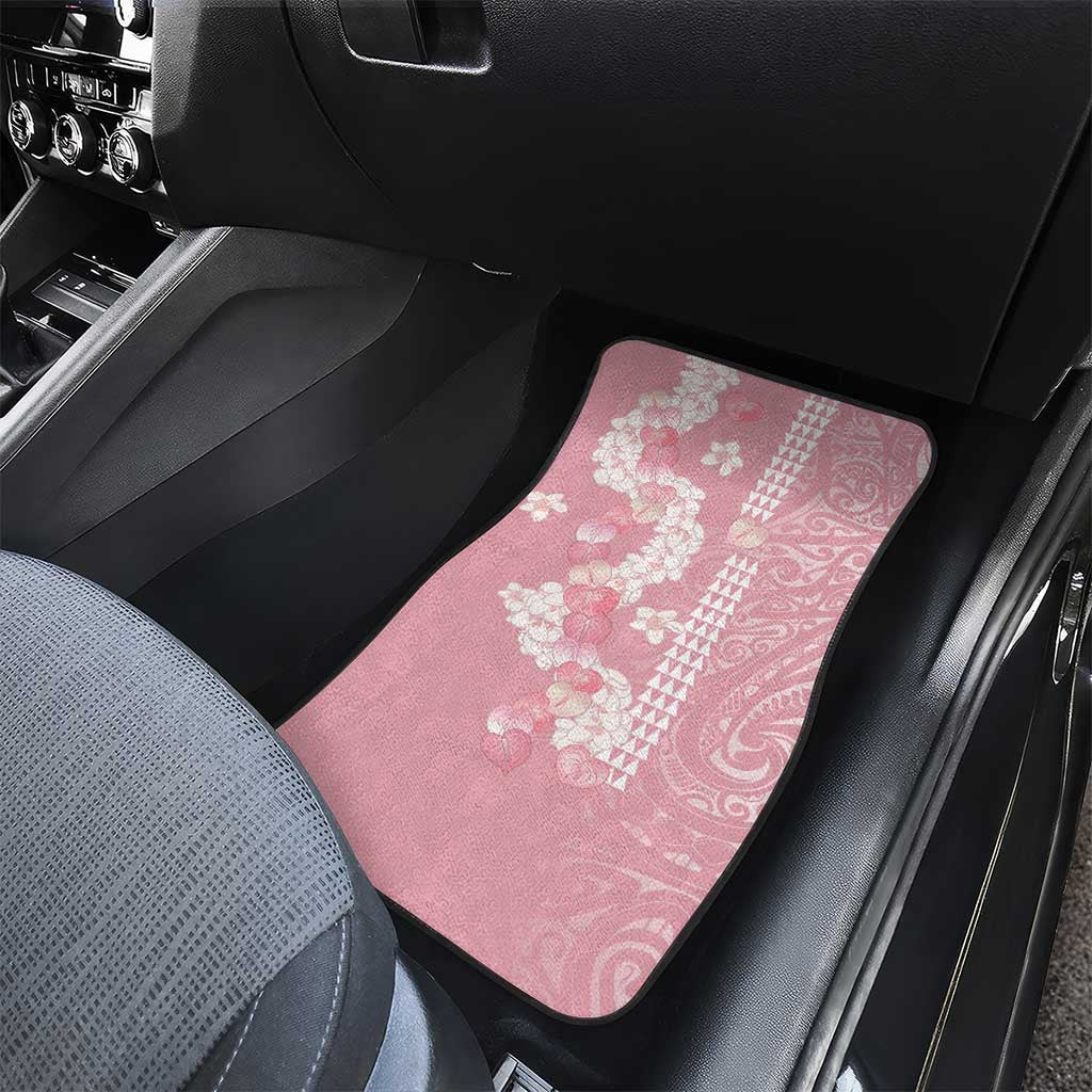 Soft Pink Hawaii Anthurium Plumeria Lei Car Mats