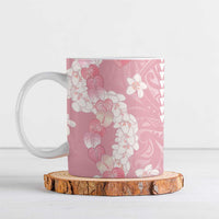 Soft Pink Hawaii Anthurium Plumeria Lei Ceramic Mug