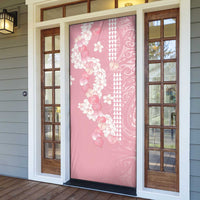 Soft Pink Hawaii Anthurium Plumeria Lei Door Cover