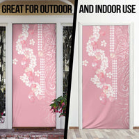 Soft Pink Hawaii Anthurium Plumeria Lei Door Cover