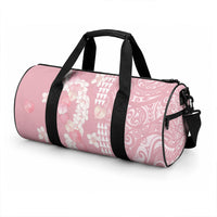Soft Pink Hawaii Anthurium Plumeria Lei Duffle Bag LT9 - Polynesian Pride