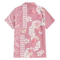 Soft Pink Hawaii Anthurium Plumeria Lei Family Matching Mermaid Dress and Hawaiian Shirt LT9 - Polynesian Pride