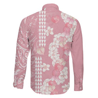 Soft Pink Hawaii Anthurium Plumeria Lei Family Matching Summer Maxi Dress and Hawaiian Shirt LT9 - Polynesian Pride