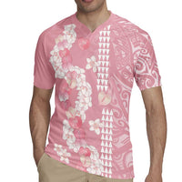Soft Pink Hawaii Anthurium Plumeria Lei Rugby Jersey