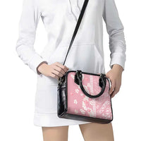 Soft Pink Hawaii Anthurium Plumeria Lei Shoulder Handbag