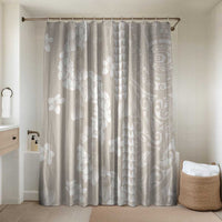Suede Beige Hawaii Anthurium Plumeria Lei Bathroom Set