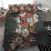 Hawaii Tartan With Hibiscus Bedding Set Polynesian Pattern Vintage