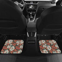 Hawaii Tartan With Hibiscus Car Mats Polynesian Pattern Vintage