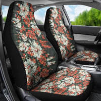Hawaii Tartan With Hibiscus Car Seat Cover Polynesian Pattern Vintage