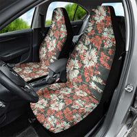 Hawaii Tartan With Hibiscus Car Seat Cover Polynesian Pattern Vintage