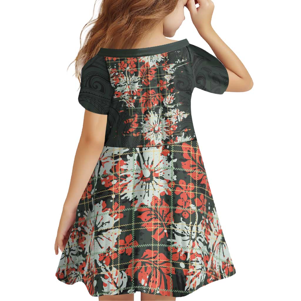Hawaii Tartan With Hibiscus Family Matching Mermaid Dress and Hawaiian Shirt Polynesian Pattern Vintage LT9 - Polynesian Pride
