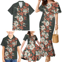 Hawaii Tartan With Hibiscus Family Matching Mermaid Dress and Hawaiian Shirt Polynesian Pattern Vintage LT9 - Polynesian Pride