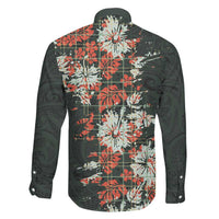 Hawaii Tartan With Hibiscus Family Matching Tank Maxi Dress and Hawaiian Shirt Polynesian Pattern Vintage
