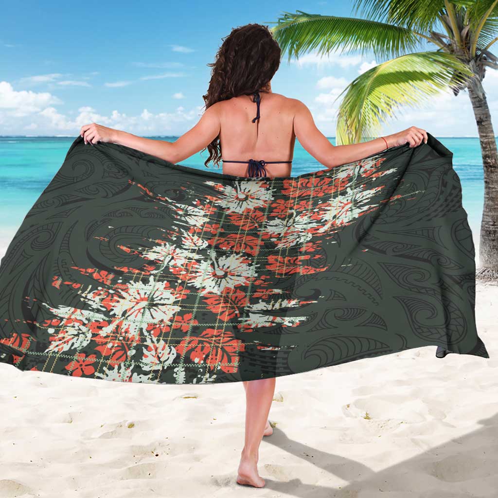 Hawaii Tartan With Hibiscus Sarong Polynesian Pattern Vintage