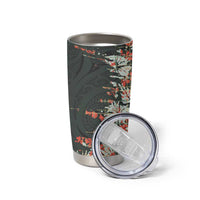Hawaii Tartan With Hibiscus Tumbler Cup Polynesian Pattern Vintage