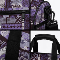 Japanese Hawaiian Crane Duffle Bag Purple Tapa Patchwork Pattern LT9 - Polynesian Pride