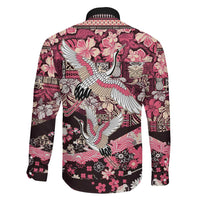 Japanese Hawaiian Crane Family Matching Puletasi and Hawaiian Shirt Soft Pink Tapa Patchwork Pattern
