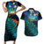 Matariki Te Tau Hou Maori Couples Matching Short Sleeve Bodycon Dress and Hawaiian Shirt New Zealand Silver Fern Night Starry Sky