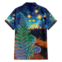 Personalised New Zealand Matariki Art Star Family Matching Puletasi and Hawaiian Shirt Koru Fern Night Starry Sky LT9 - Polynesian Pride