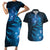 New Zealand Matariki Couples Matching Short Sleeve Bodycon Dress and Hawaiian Shirt Blue Milky Way Stars Night Sky