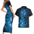 New Zealand Matariki Couples Matching Short Sleeve Bodycon Dress and Hawaiian Shirt Blue Milky Way Stars Night Sky