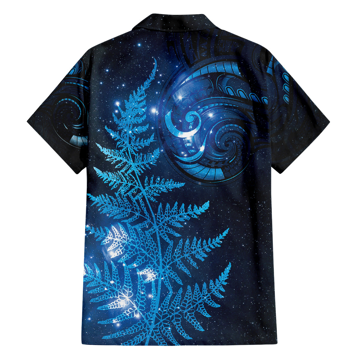 New Zealand Matariki Family Matching Puletasi and Hawaiian Shirt Blue Milky Way Stars Night Sky LT9 - Polynesian Pride