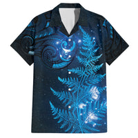 New Zealand Matariki Family Matching Short Sleeve Bodycon Dress and Hawaiian Shirt Blue Milky Way Stars Night Sky