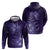 New Zealand Matariki Hoodie Purple Milky Way Stars Night Sky