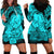 Polynesian Pride Happy Father Day Hoodie Dress I Love You Dad - Polynesian Tribal Aqua LT9 - Polynesian Pride