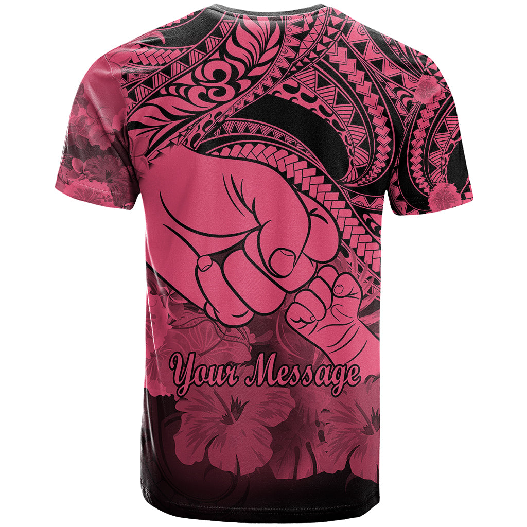 Custom Polynesian Pride Happy Father Day T Shirt I Love You Dad Polynesian Tribal Pink LT9 - Polynesian Pride