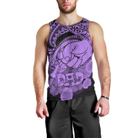 Personalised Polynesian Pride Happy Father Day Men Tank Top I Love You Dad - Polynesian Tribal Purple LT9 - Polynesian Pride