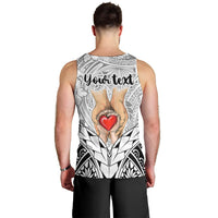 Personalised Polynesian Father's Day Gift For Dad Men Tank Top Super Father In The World - Black Polynesian Pattern LT9 - Polynesian Pride