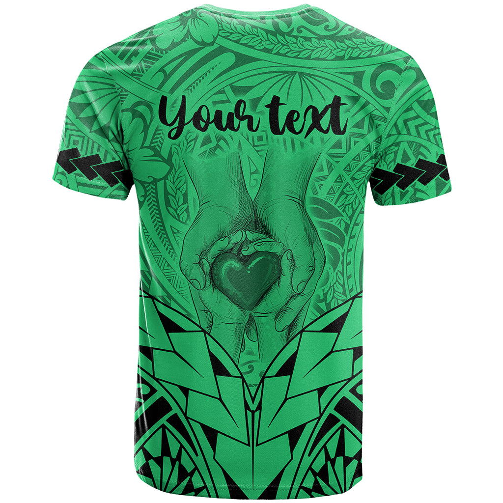 Custom Polynesian Fathers Day Gift For Dad T Shirt Super Father In The World Green Polynesian Pattern LT9 - Polynesian Pride