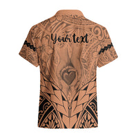 Personalised Polynesian Father's Day Gift For Dad Hawaiian Shirt Super Father In The World - Nude Polynesian Pattern LT9 - Polynesian Pride