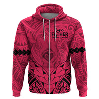 Polynesian Fathers Day Gift For Dad Hoodie Super Father In The World Pink Polynesian Pattern LT9 - Polynesian Pride