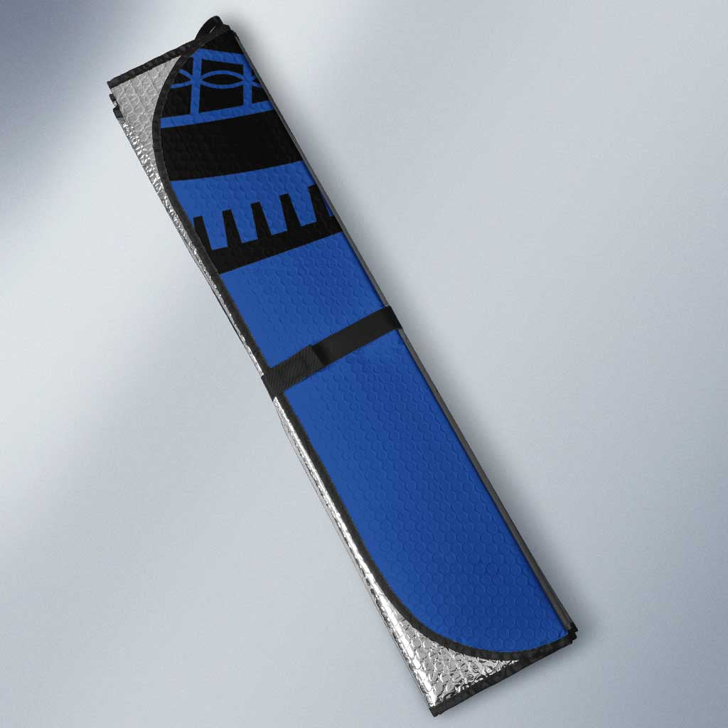 Fiji Rugby Pacific Custom Auto Sun Shade Pasifika Tapa Pattern - Polynesian Pride