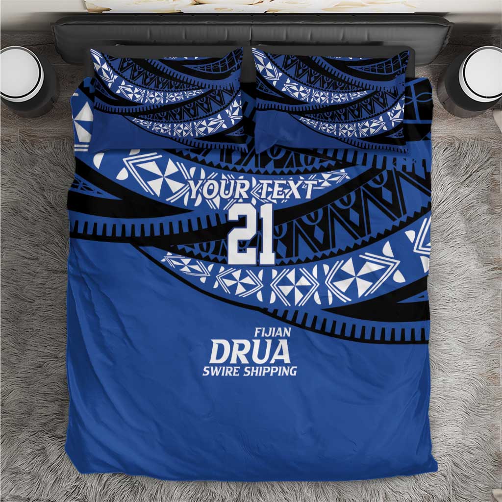 Fiji Rugby Pacific Custom Bedding Set Pasifika Tapa Pattern