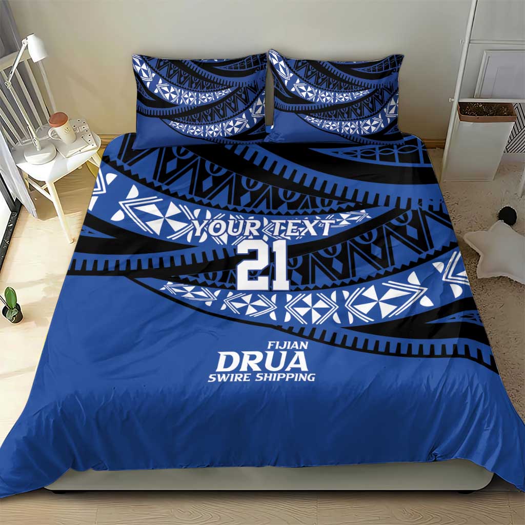 Fiji Rugby Pacific Custom Bedding Set Pasifika Tapa Pattern