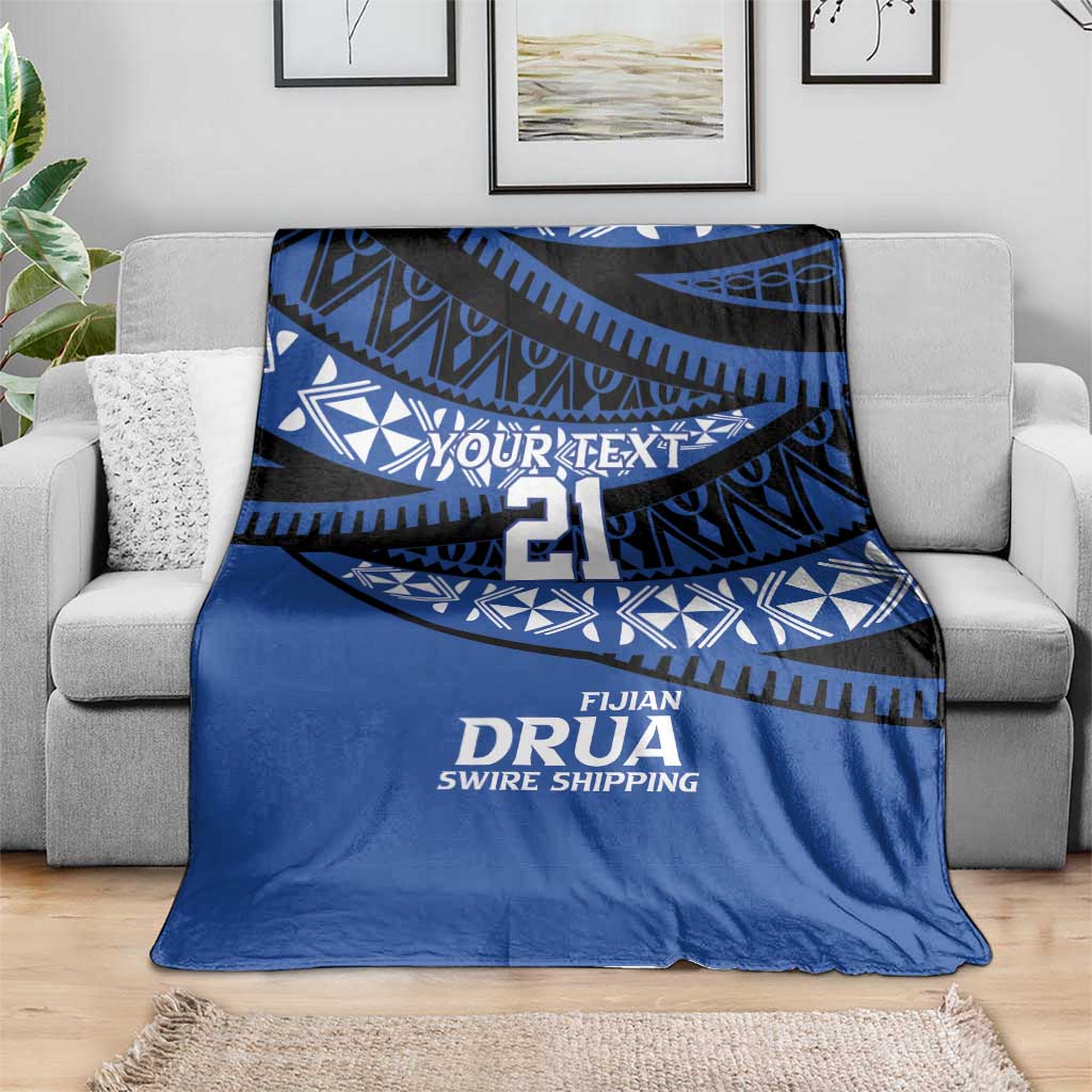 Fiji Rugby Pacific Custom Blanket Pasifika Tapa Pattern