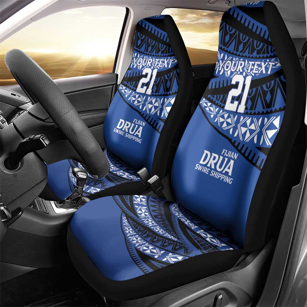 Fiji Rugby Pacific Custom Car Seat Cover Pasifika Tapa Pattern