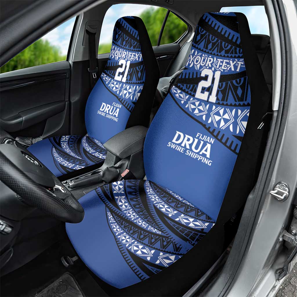 Fiji Rugby Pacific Custom Car Seat Cover Pasifika Tapa Pattern