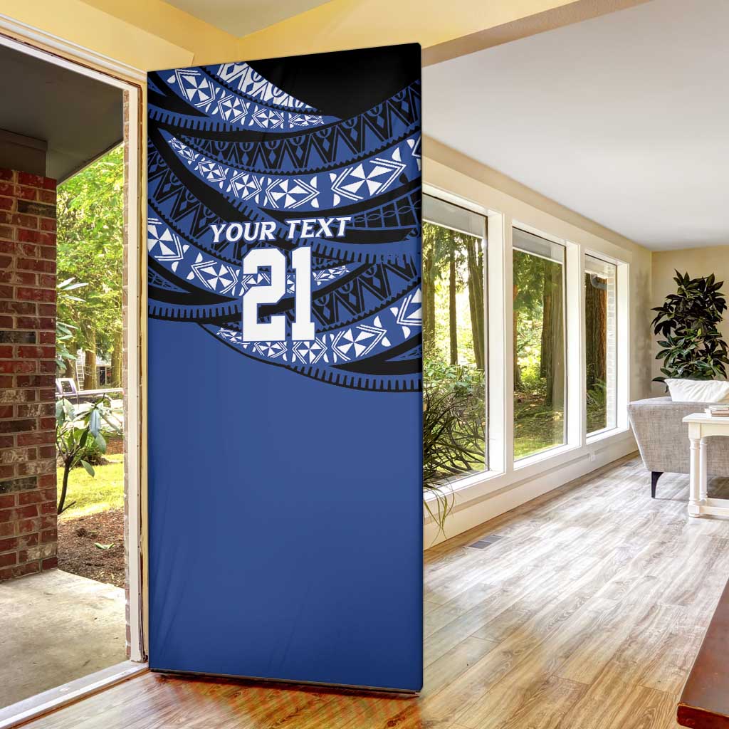 Fiji Rugby Pacific Custom Door Cover Pasifika Tapa Pattern - Polynesian Pride