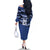 Fiji Rugby Pacific Custom Family Matching Off The Shoulder Long Sleeve Dress and Hawaiian Shirt Pasifika Tapa Pattern