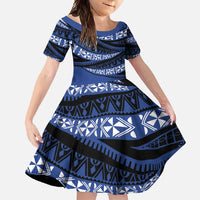 Fiji Rugby Pacific Custom Family Matching Summer Maxi Dress and Hawaiian Shirt Pasifika Tapa Pattern