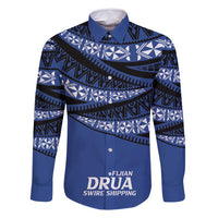 Fiji Rugby Pacific Custom Family Matching Tank Maxi Dress and Hawaiian Shirt Pasifika Tapa Pattern