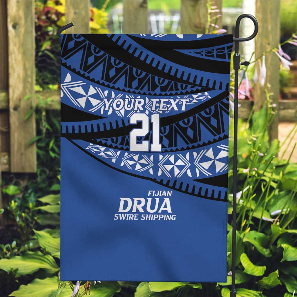 Fiji Rugby Pacific Custom Garden Flag Pasifika Tapa Pattern