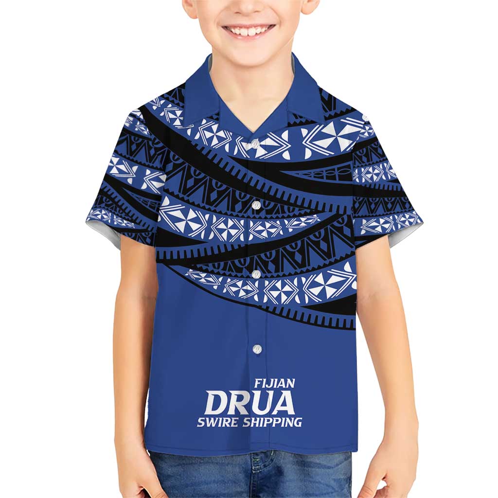 Fiji Rugby Pacific Custom Kid Hawaiian Shirt Pasifika Tapa Pattern